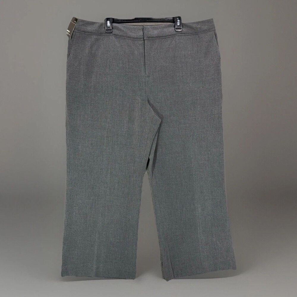 Mossimo Women's 24W Short Dress Pants Gray Career Trousers Stretch Below Waist